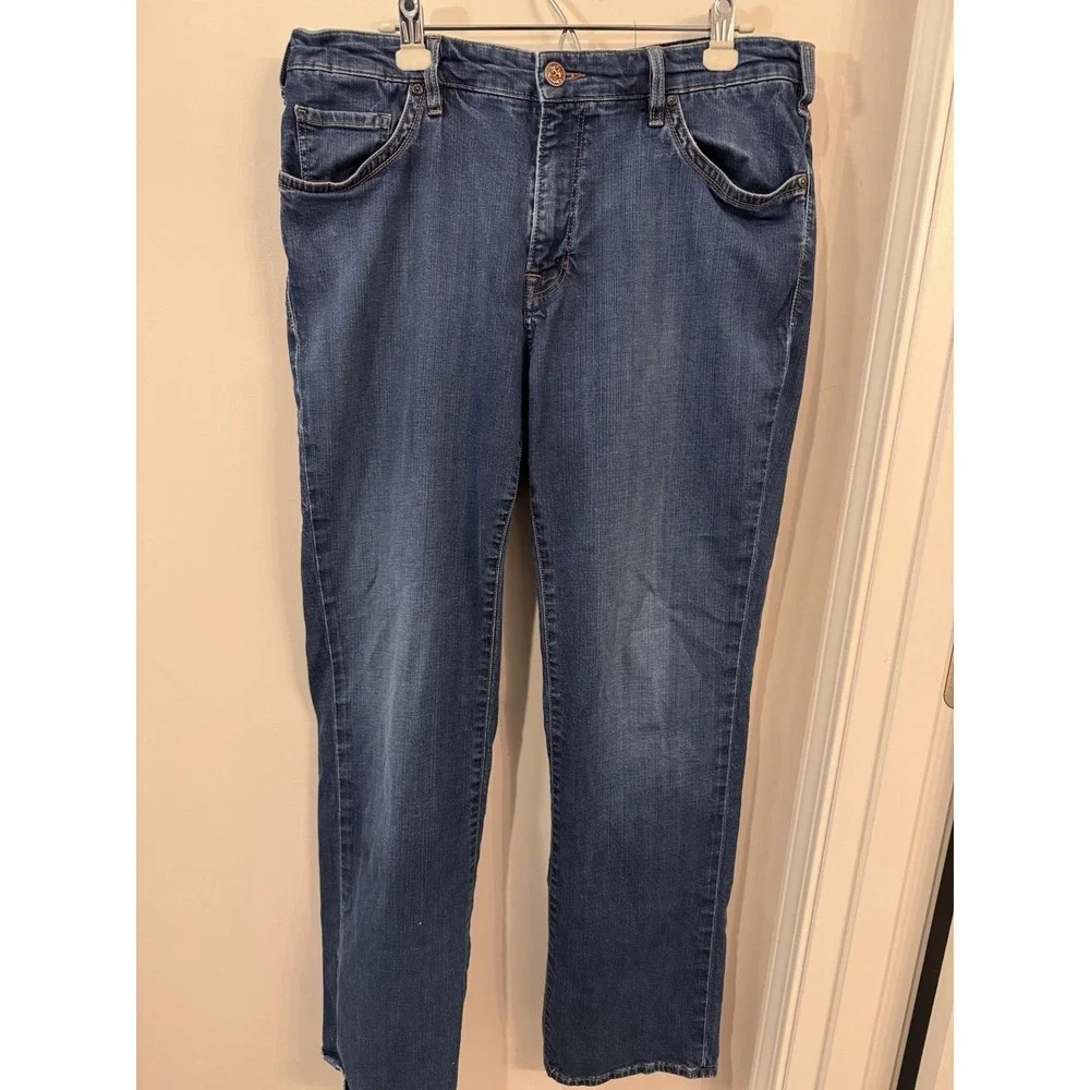 34‎ Heritage Jeans Mens 40X32 Blue Charisma Comfort-Rise Classic Straight Denim